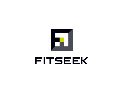 FITSEEK brand fit identity limegreen minimal simple symbolmark