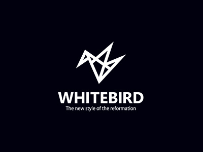 WHITEBIRD bird brand collection identity minimal simple symbolmark white