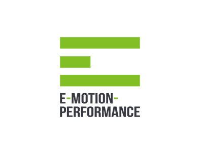 E-MOTION-PERFORMANCE collectio emotion green identity logo minimal performance