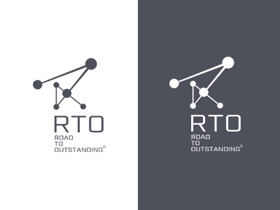 RTO -ROAD TO OUTSTANDING- coaching growth identity logo markting minimal nextstage seminar teambuilding