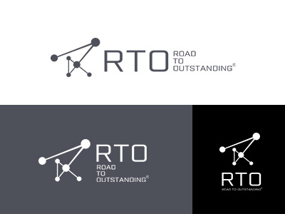 RTO -ROAD TO OUTSTANDING- coaching growth identity logo markting minimal nextstage seminar teambuilding