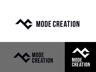 MODE CREATION creative identity logo minimal mode monotone