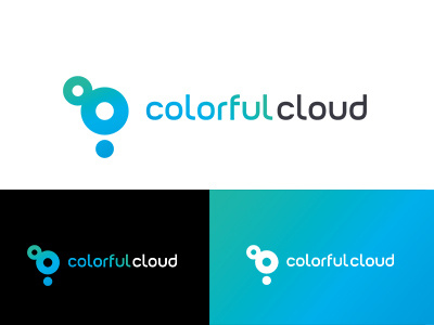 colorfulcloud cloud collection colorful gradation identity logo symbolmark