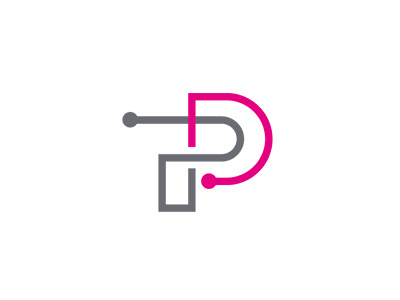 Passline collection digital identity line logo minimal pass pink technology
