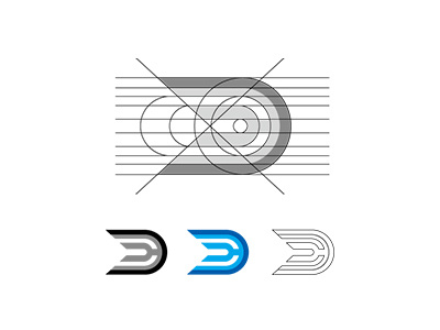 Drivingenergy blue collection grid logo symbolmark