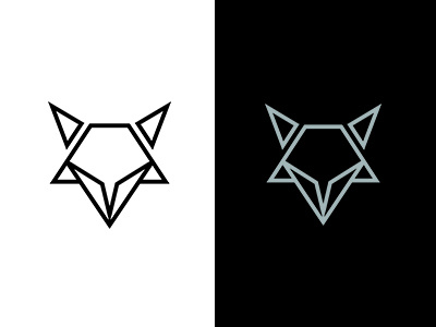 Whitefox collection fox identity line logo minimal symbolmark white