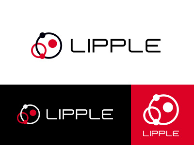 Lipple Corporation black circle identity logo logoworks minimal red ripple