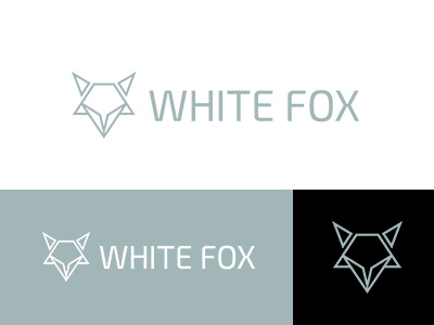 Whitefox collection fox identity line logo minimal symbolmark white