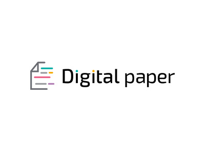 Deigitalpaper age colorful digital e book evolution logo netservice paper