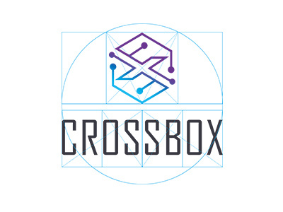 Crossbox box cross deigital identity logo silverratio synergy