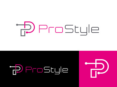 Prostyle consulting digital identity line logo logowork network pass pink style
