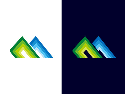 MSD SYMBOL COLLECTION 075 collection flat gradation identity logo minimal mountain simple symbolmark