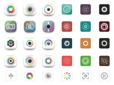 Photography App Logo Rejects app camera color icons ideas illustrator logo photography