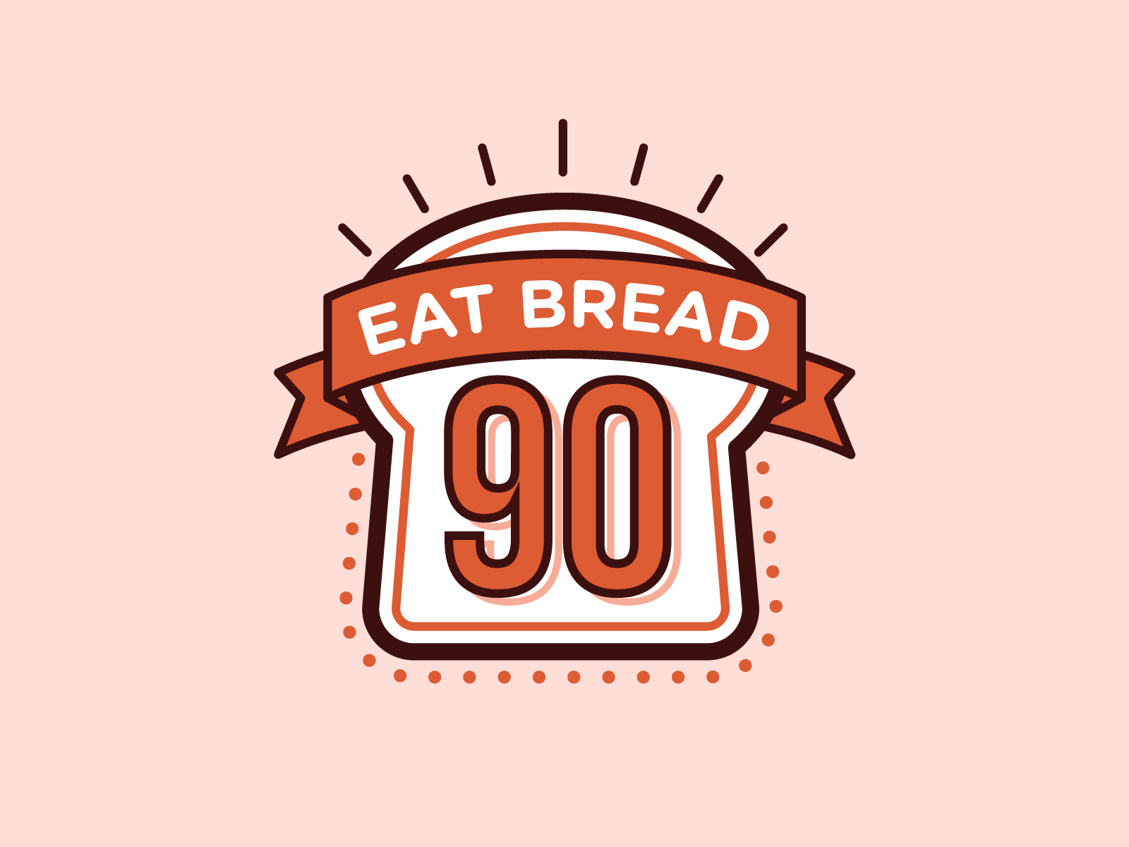 Eat Bread 90 bread eatbread food illustration loaf logo nutrition podcast vector