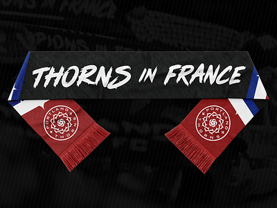 Thorns in France Scarf 2019 apparel international merchandise pdx portland scarf soccer sports thorns womens soccer world cup