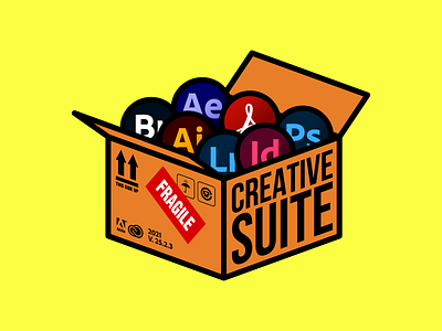 Creative Suite adobe box creative illustration sticker subscription suite vector