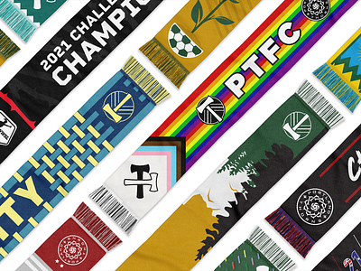 Soccer Scarves illustration merchandise portland scarf scarves thorns timbers