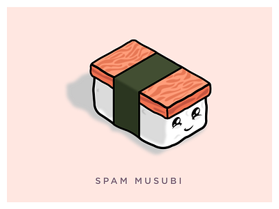 Spam Musubi cute food illustration musubi nori rice spam spammusubi sushi