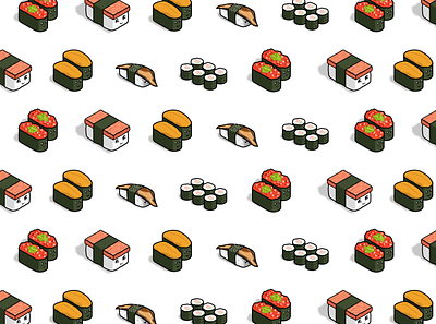 Sushi Wallpaper food illustration stream sushi twitch vector