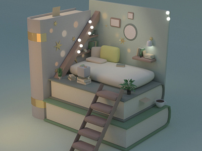 HomE 🏡 3d 3d modeling blender home ilustration isometric style ui