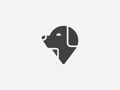 Dog Locator design dog locator logo mark pin symbol