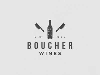 Boucher Wines Logo bottle boucher design logo mark symbol wine
