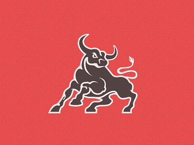 Bull bull design logo mark red symbol