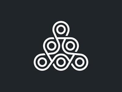 Triangle design live logo mark symbol tree