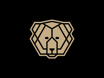 Bear beaar design geometric honey illustration logo mark symbol