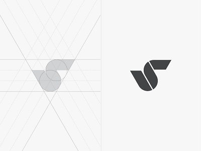 Geometric S branding design geometric logo mark s symbol