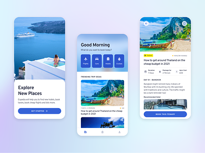 Travel App Concept card design figma travel app ux