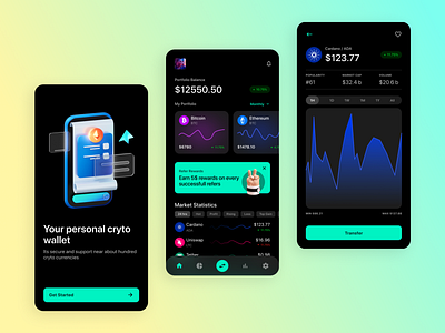 Crypto Wallet App coinbase concept crypto wallet crypto wallet app cryptocurrency design figma mobile app redesign ui ux