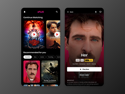 Streaming App binge watch card concept design figma minimal ui movie app movies netflix netflix syndrome series app streaming streaming app ui ux