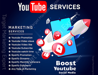 I will do premium youtube video promotion or channel Promotion branding graphic design logo youtube channel monetization