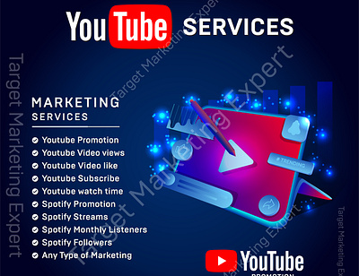 I will do premium youtube video promotion or channel Promotion branding illustration logo youtube channel monetization youtube monetization