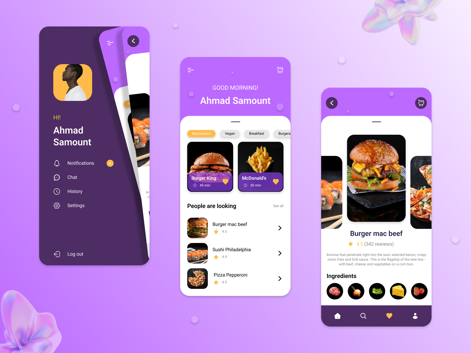 Food delivery design by SVIATLANA SAKALOVA on Dribbble