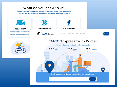 Parcel Tracking Service concept design desktop figma graphic design interface parcel product design project service tablet tracking ui ux web