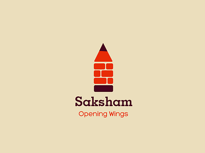 Saksham logo brand brand identity branding design build and learn children learning kids learning logo ngo
