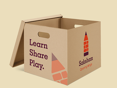 Saksham Box branding design educating kids identitydesign learn and play logo saksham