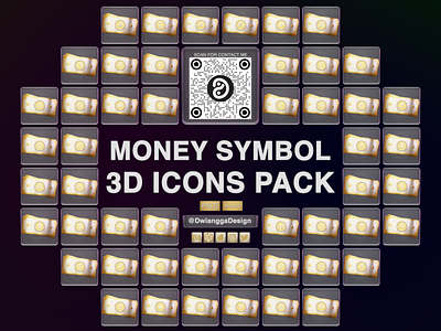 Money Symbol 3D icons illustration