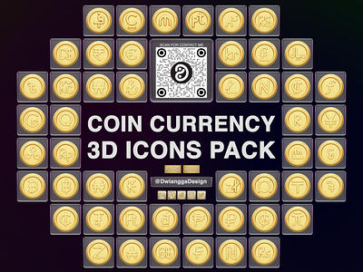 Coin Currency 3D icons illustration
