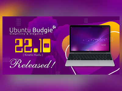 Ubuntu Budgie 22.10 Released Banner banner branding design graphic design linux