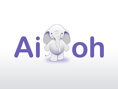 Aioh.co Logo & Branding cute elephant logo