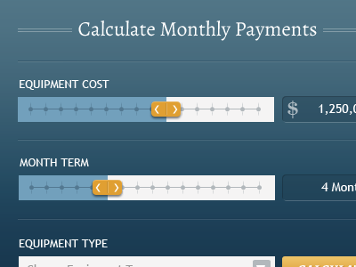 Monthly Payment Calculator calculator payment ui web