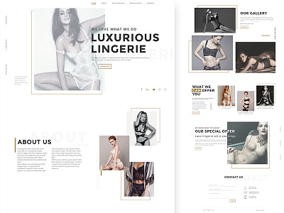 Lingerie design modern ui white