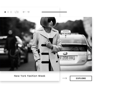 Fashion Week blackwhite design fashion minimalism ui