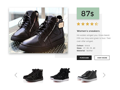 Sneakers for sale black design green onlineshop sneakers ui