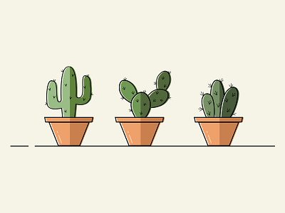 Cactuses ai cactus green illustration plants