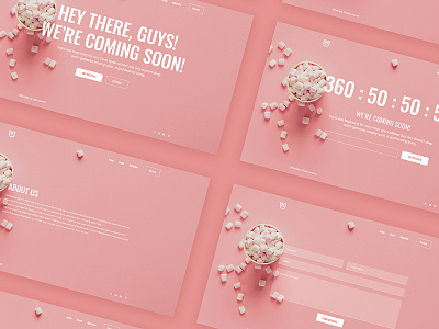 Coming soon comingsoon design pink template ui website