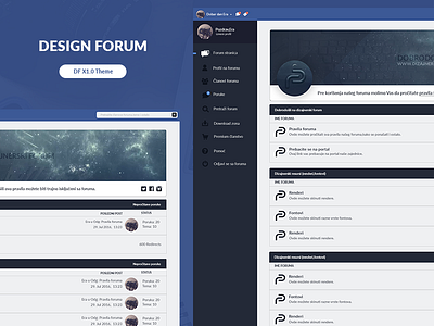 DF X1.0 Theme - Forum Theme clean design flat forum debut player new profile smf theme ui ux web